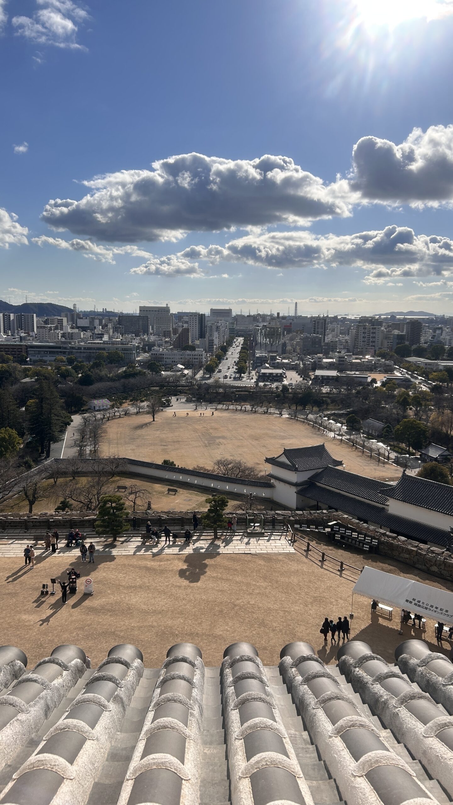 天守閣からの姫路市街の眺め