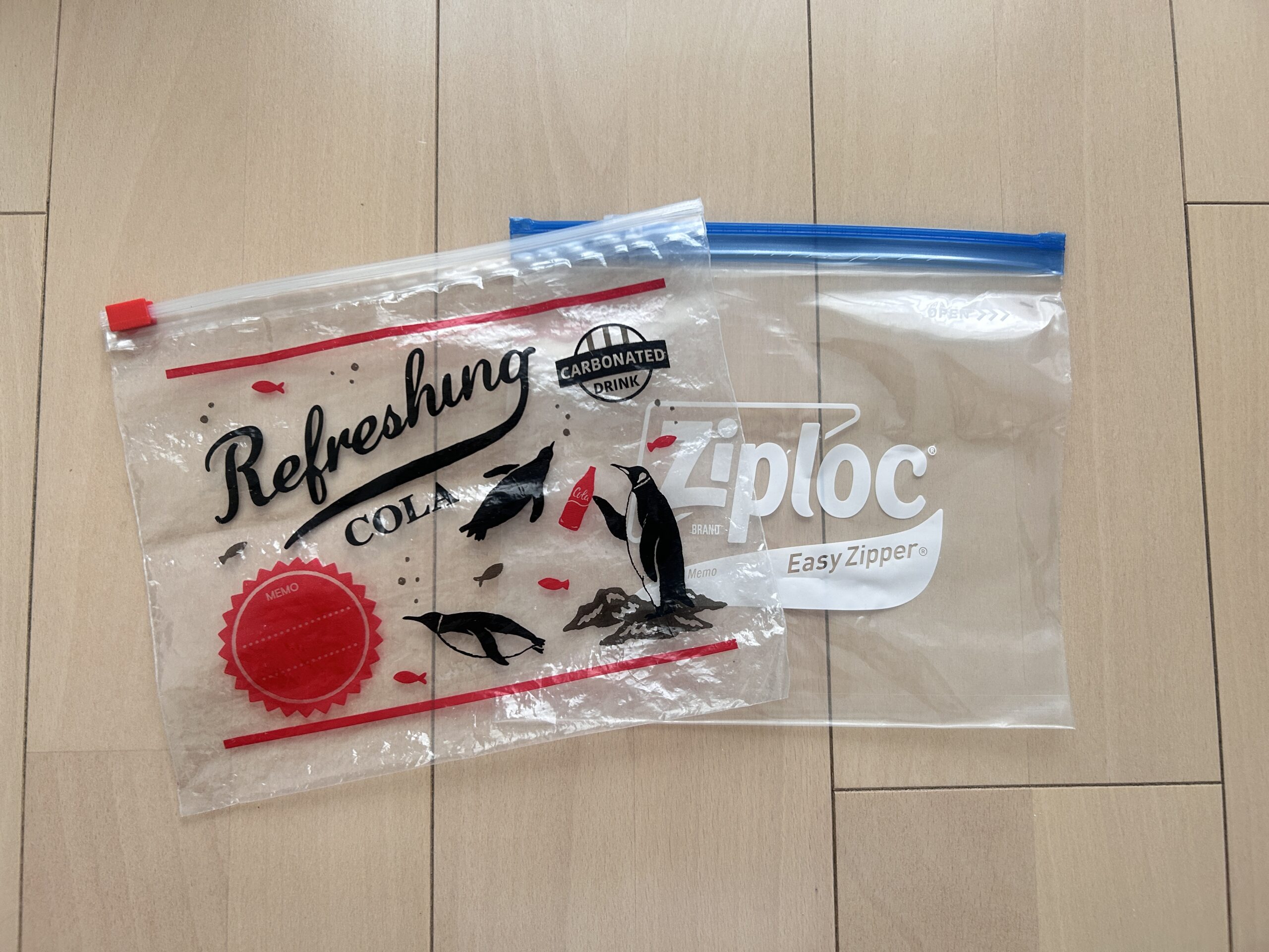 ジップロックの袋（大・中）
